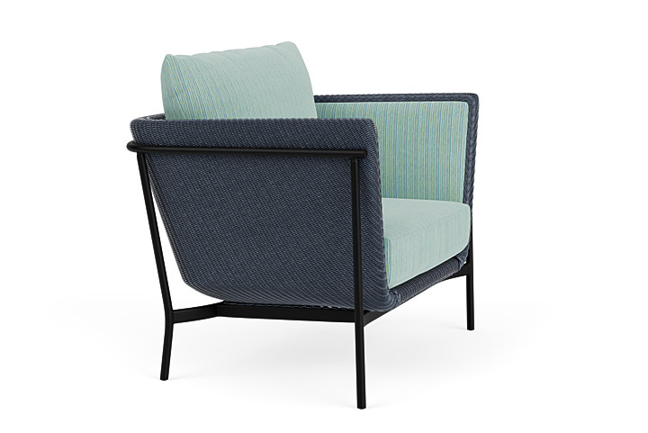 Lloyd Flanders™ Solstice Lounge Chair - Denim Blue, Ebony