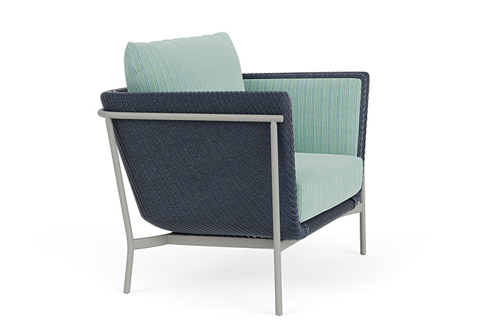 Lloyd Flanders™ Solstice Lounge Chair - Denim Blue, Platinum