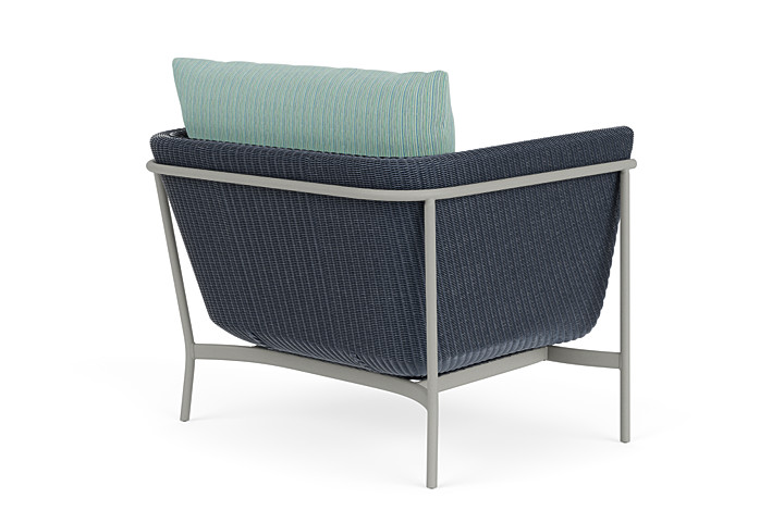 Lloyd Flanders™ Solstice Lounge Chair - Denim Blue, Platinum