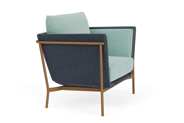 Lloyd Flanders™ Solstice Lounge Chair - Denim Blue, Hickory