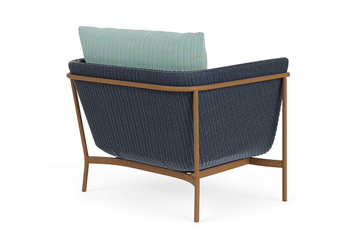 Lloyd Flanders™ Solstice Lounge Chair - Denim Blue, Hickory