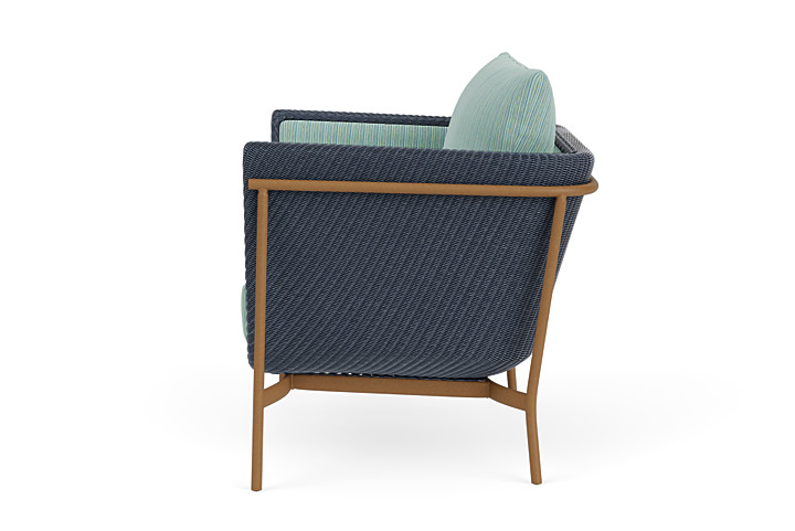 Lloyd Flanders™ Solstice Lounge Chair - Denim Blue, Hickory