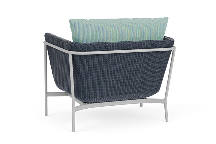 Lloyd Flanders™ Solstice Lounge Chair - Denim Blue, Metallic Silver