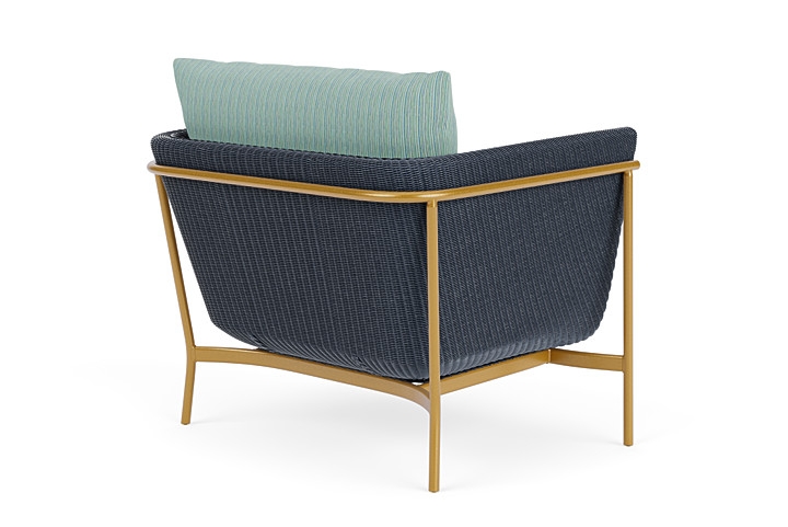 Lloyd Flanders™ Solstice Lounge Chair - Denim Blue, Metallic Gold