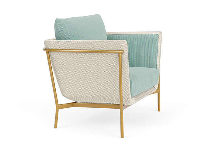 Lloyd Flanders™ Solstice Lounge Chair - Ivory, Metallic Gold