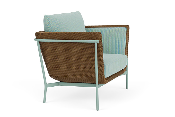 Lloyd Flanders™ Solstice Lounge Chair - Hickory, Sea Glass