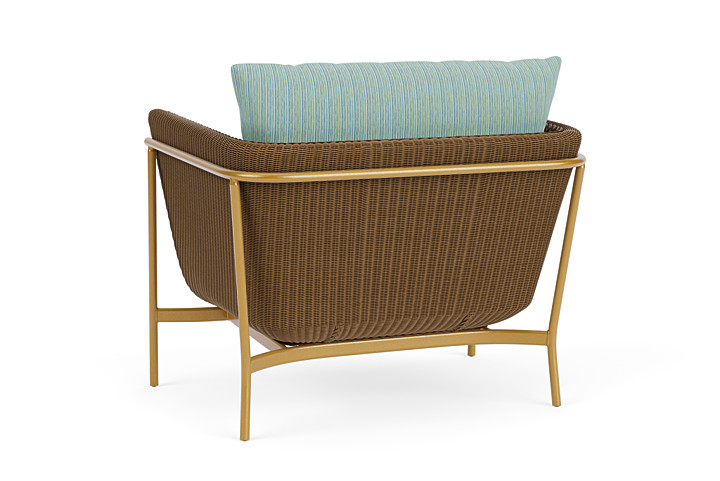 Lloyd Flanders™ Solstice Lounge Chair - Hickory, Metallic Gold