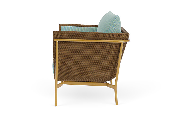 Lloyd Flanders™ Solstice Lounge Chair - Hickory, Metallic Gold