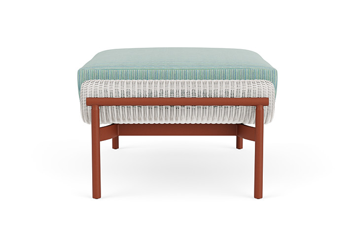 Lloyd Flanders™ Solstice Ottoman  - White, Terracotta