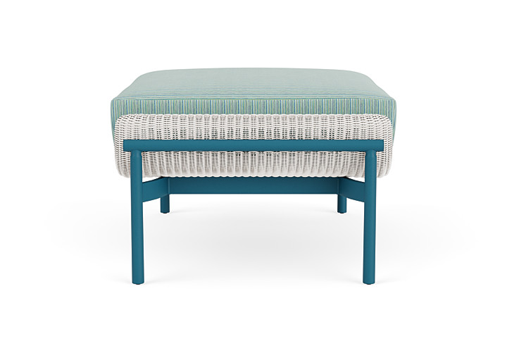 Lloyd Flanders™ Solstice Ottoman  - White, Peacock