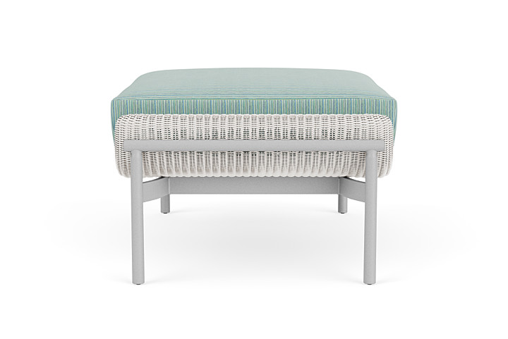 Lloyd Flanders™ Solstice Ottoman  - White, Metallic Silver