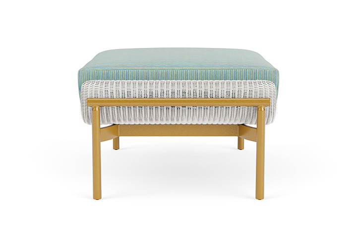 Lloyd Flanders™ Solstice Ottoman  - White, Metallic Gold