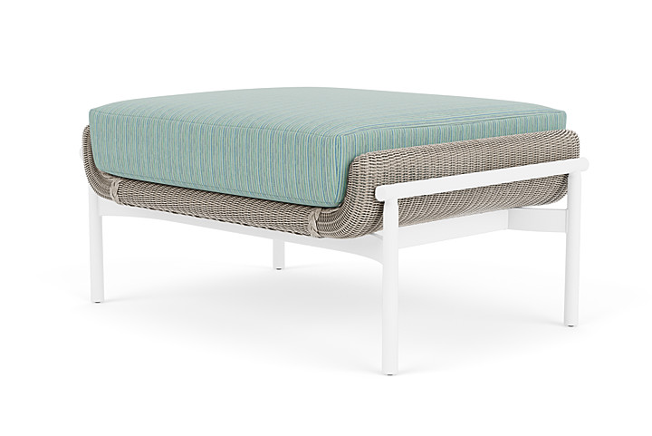 Lloyd Flanders™ Solstice Ottoman  - Linen, Matte White