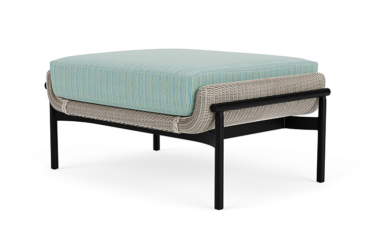 Lloyd Flanders™ Solstice Ottoman  - Linen, Ebony