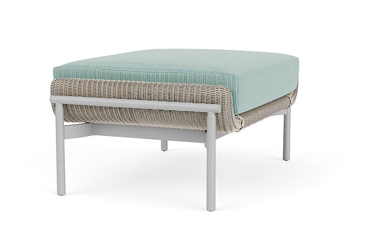 Lloyd Flanders™ Solstice Ottoman  - Linen, Metallic Silver