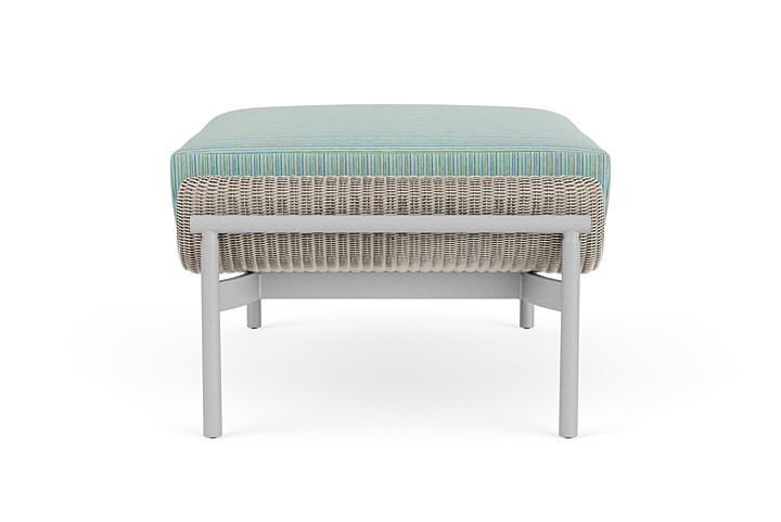 Lloyd Flanders™ Solstice Ottoman  - Linen, Metallic Silver