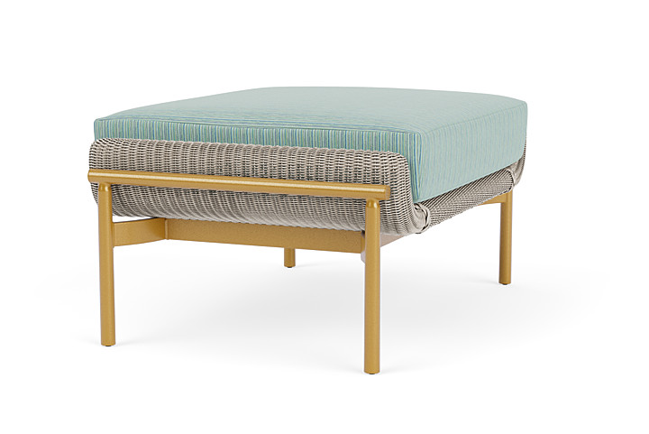 Lloyd Flanders™ Solstice Ottoman  - Linen, Metallic Gold