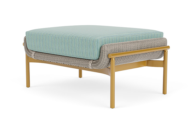 Lloyd Flanders™ Solstice Ottoman  - Linen, Metallic Gold