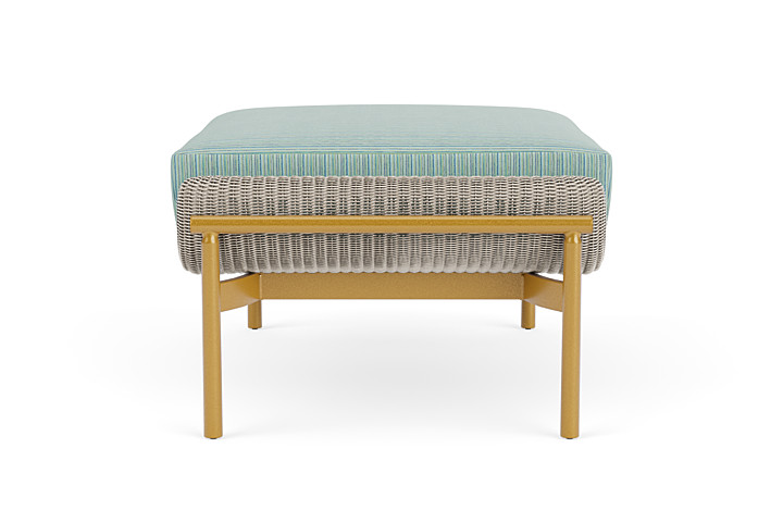 Lloyd Flanders™ Solstice Ottoman  - Linen, Metallic Gold