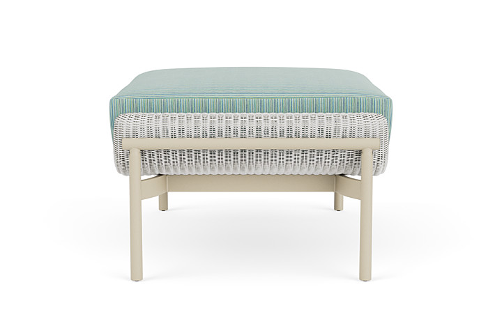 Lloyd Flanders™ Solstice Ottoman  - Matte White, Linen