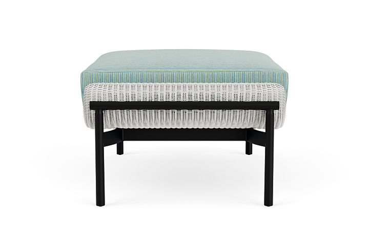 Lloyd Flanders™ Solstice Ottoman  - Matte White, Ebony