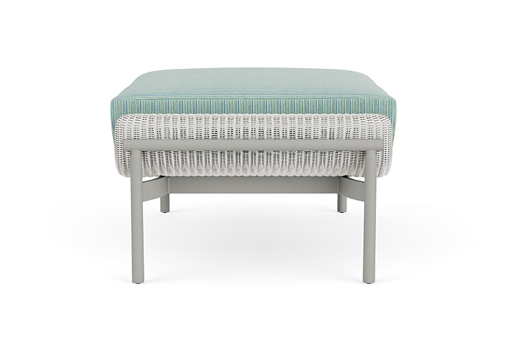 Lloyd Flanders™ Solstice Ottoman  - Matte White, Platinum