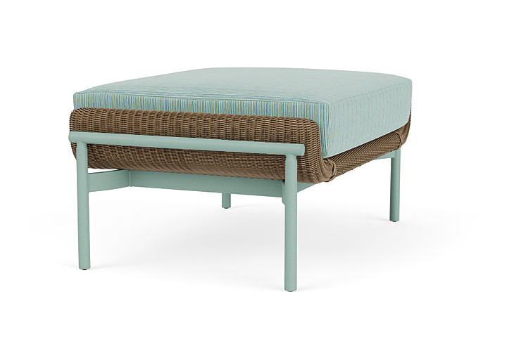 Lloyd Flanders™ Solstice Ottoman  - Fawn, Sea Glass