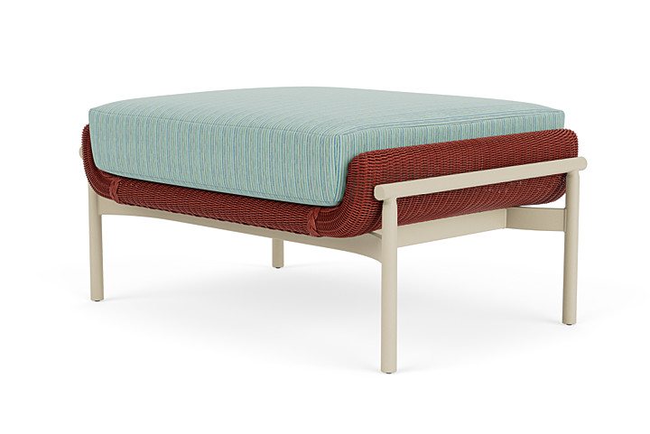 Lloyd Flanders™ Solstice Ottoman  - Terracotta, Linen