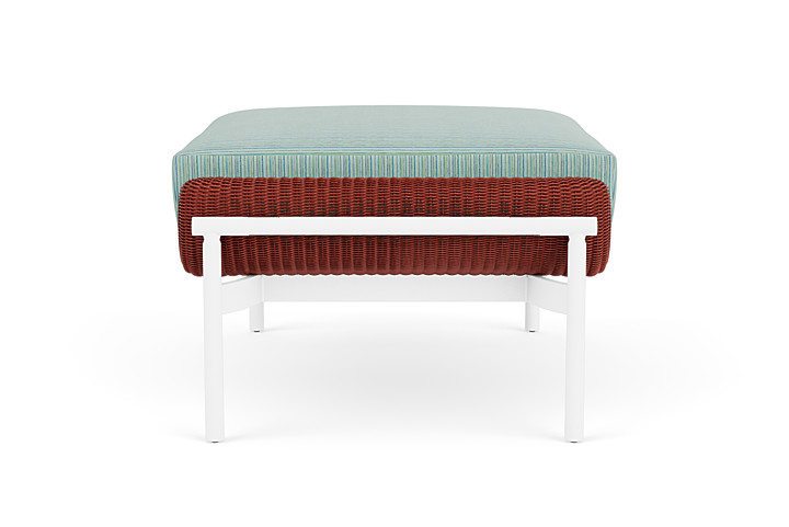 Lloyd Flanders™ Solstice Ottoman  - Terracotta, Matte White