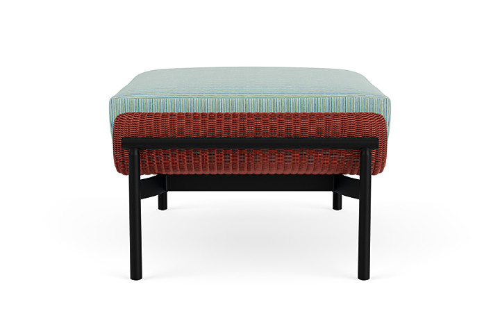 Lloyd Flanders™ Solstice Ottoman  - Terracotta, Ebony