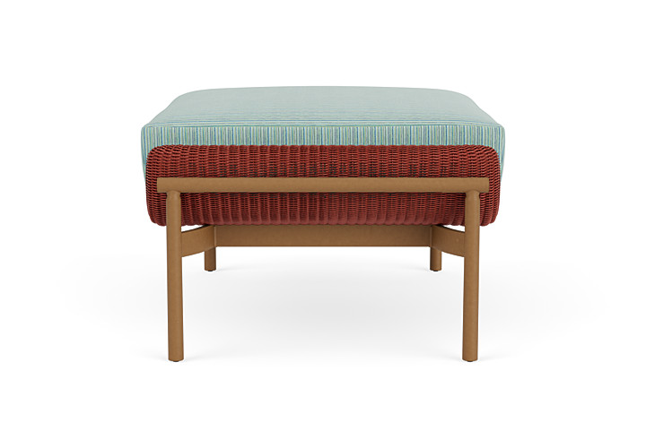 Lloyd Flanders™ Solstice Ottoman  - Terracotta, Hickory