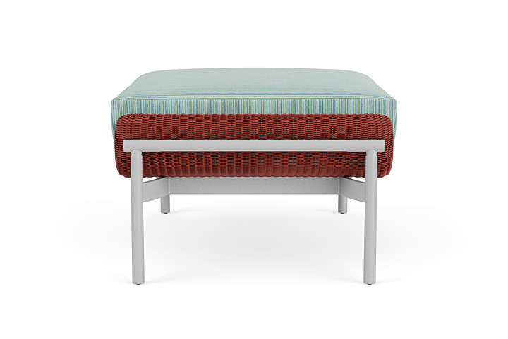 Lloyd Flanders™ Solstice Ottoman  - Terracotta, Metallic Silver