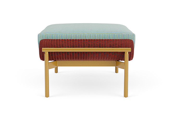 Lloyd Flanders™ Solstice Ottoman  - Terracotta, Metallic Gold