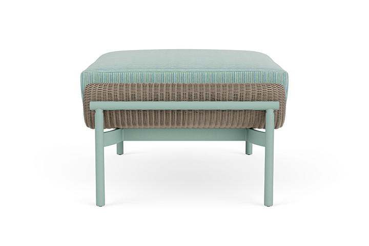 Lloyd Flanders™ Solstice Ottoman  - French Beige, Sea Glass