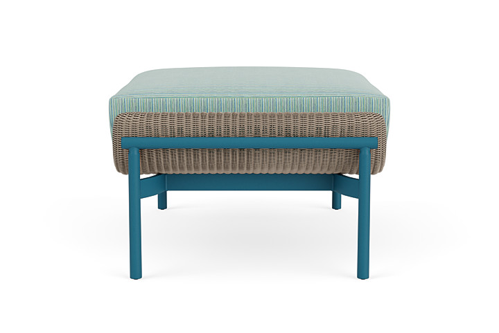 Lloyd Flanders™ Solstice Ottoman  - French Beige, Peacock