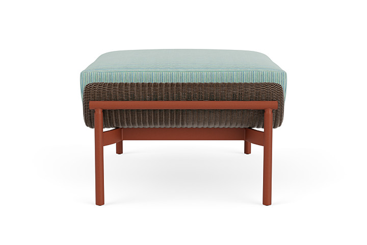 Lloyd Flanders™ Solstice Ottoman  - Bark, Terracotta