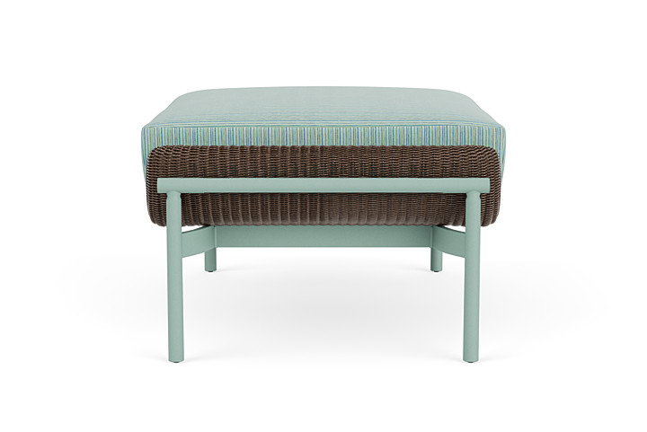 Lloyd Flanders™ Solstice Ottoman  - Bark, Sea Glass