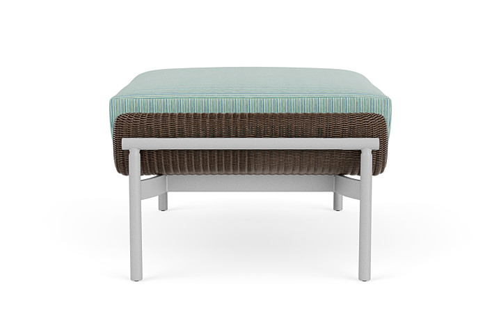 Lloyd Flanders™ Solstice Ottoman  - Bark, Metallic Silver