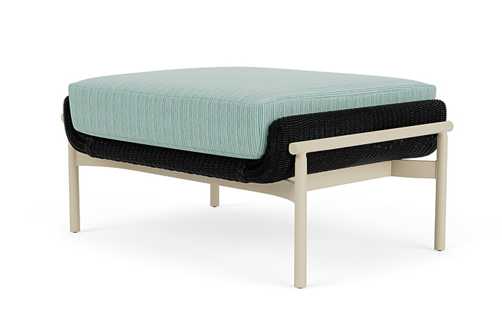 Lloyd Flanders™ Solstice Ottoman  - Ebony, Linen