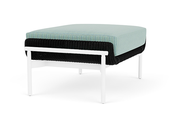 Lloyd Flanders™ Solstice Ottoman  - Ebony, Matte White