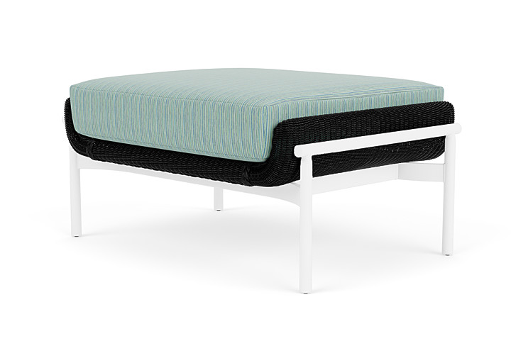 Lloyd Flanders™ Solstice Ottoman  - Ebony, Matte White