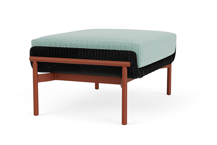 Lloyd Flanders™ Solstice Ottoman  - Ebony, Terracotta