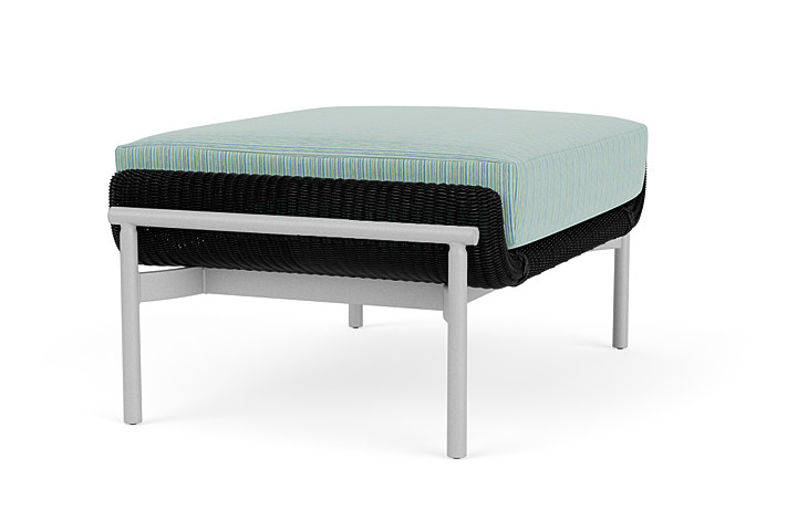 Lloyd Flanders™ Solstice Ottoman  - Ebony, Metallic Silver