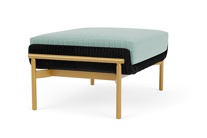 Lloyd Flanders™ Solstice Ottoman  - Ebony, Metallic Gold