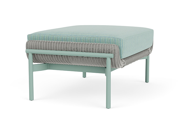 Lloyd Flanders™ Solstice Ottoman  - Platinum, Sea Glass