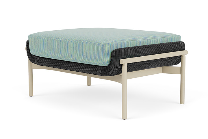 Lloyd Flanders™ Solstice Ottoman  - Charcoal, Linen