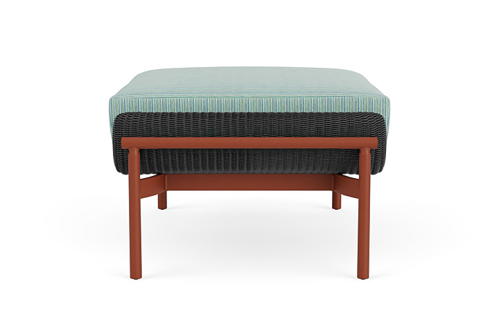 Lloyd Flanders™ Solstice Ottoman  - Charcoal, Terracotta