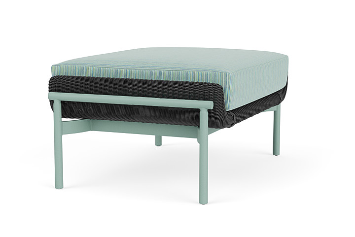 Lloyd Flanders™ Solstice Ottoman  - Charcoal, Sea Glass