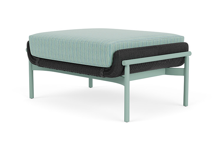 Lloyd Flanders™ Solstice Ottoman  - Charcoal, Sea Glass