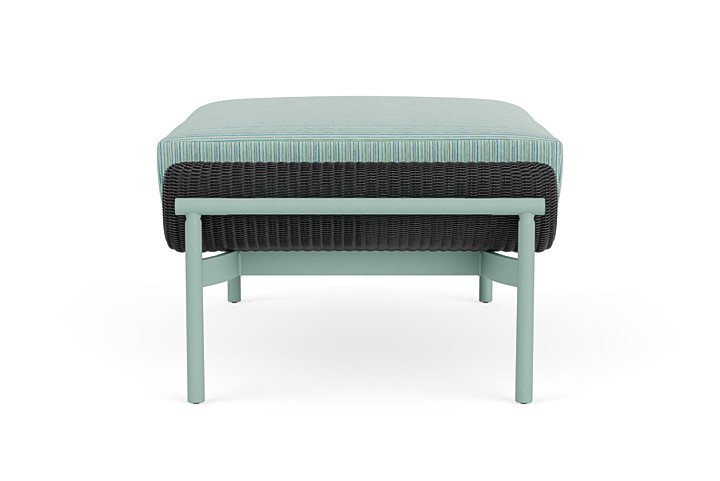 Lloyd Flanders™ Solstice Ottoman  - Charcoal, Sea Glass